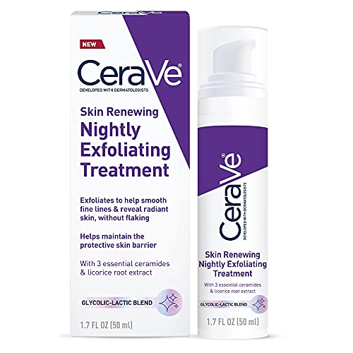 CeraVe Skin Renewing Glycolic Nightly Exfoliating Treatment, 1.7 Oz - 1 Oz 