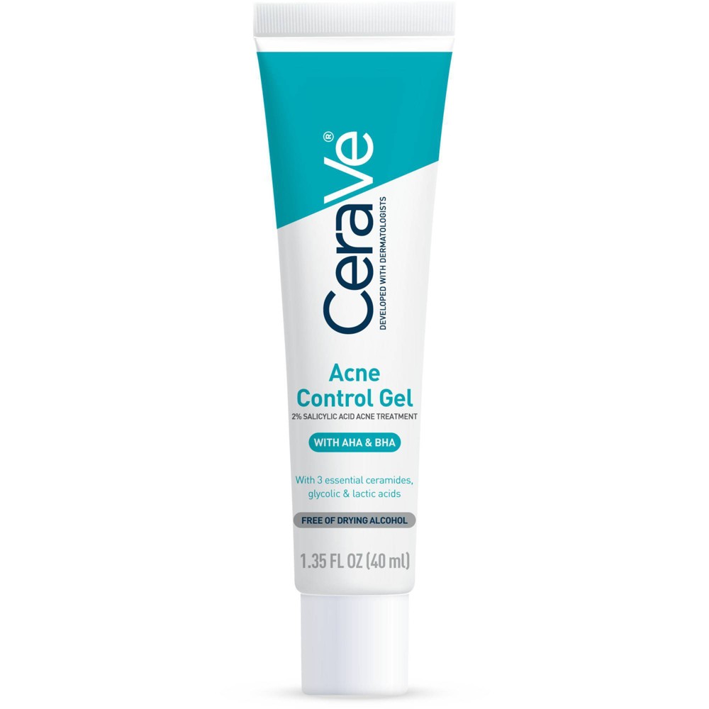 CeraVe Salicylic Acid Acne Treatment Control Gel - 1.35 Fl Oz: Exfoliating, Face, Liquid, Acne-Prone