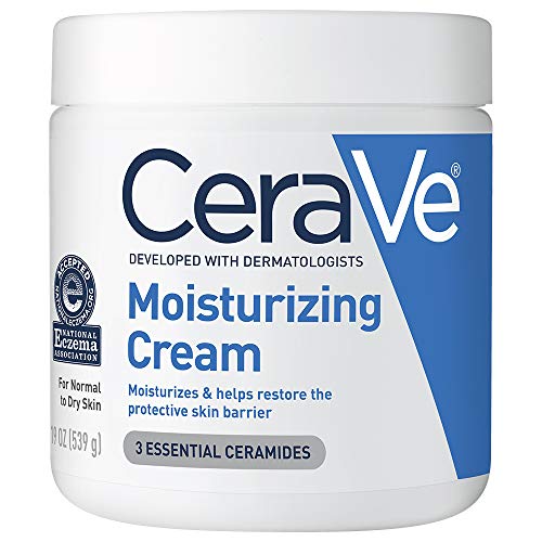 CeraVe Moisturizing Cream | Body and Face Moisturizer for Dry Skin | Body Cream with Hyaluronic Acid and Ceramides | Daily Moisturizer | Oil-Free | Fr
