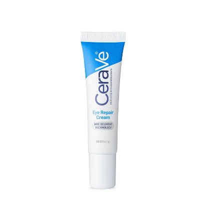 CeraVe Under Eye Cream Repair for Dark Circles and Puffiness - .5oz: Hyaluronic Acid, Ceramides, Aluminum-Free, Dye-Free