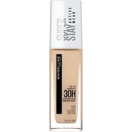 Maybelline, Super Stay, Active Wear Foundation, 118 Light Beige, 1 Fl Oz (30 Ml)