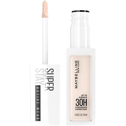 Maybelline Super Stay Longwear Liquid Concealer, up to 30HR Wear, 01, 0.33 Fl OZ