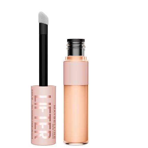 Maybelline Lifter Full Coverage Serum Concealer with Peptides & Caffeine - 35 - 0.33 Fl Oz: Vegan, Noncomedogenic, Liquid Form, Moisturizing