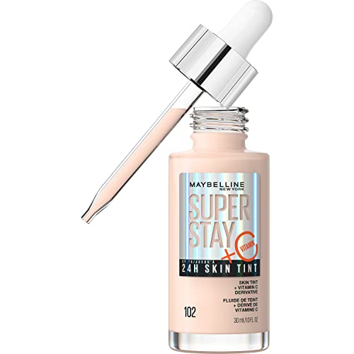 Maybelline New York Super Stay up to 24HR Skin Tint with Vitamin C, 102, 1 Oz | CVS
