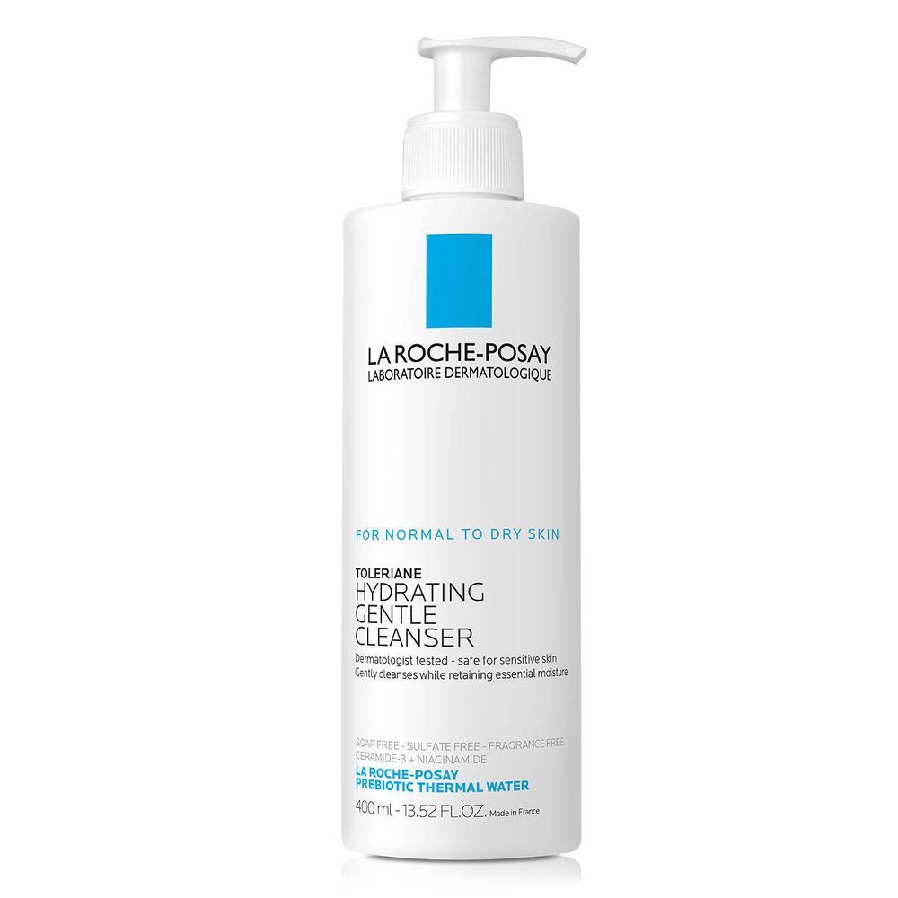 La Roche Posay Toleriane Hydrating Facial Cleanser - 13.5 Fl Oz: Noncomedogenic, Oil-Free, Paraben-Free, Suitable for All Skin Types