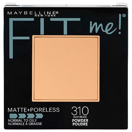 Maybelline Fit Me Matte + Poreless Pressed Powder - 310 Sun Beige - 0.29oz: Paraben-Free, Sulfate-Free, for Oily Skin
