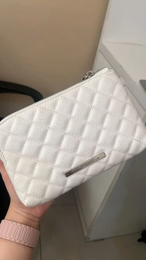 Steve Madden Btrell Quilted Wrislet - White 