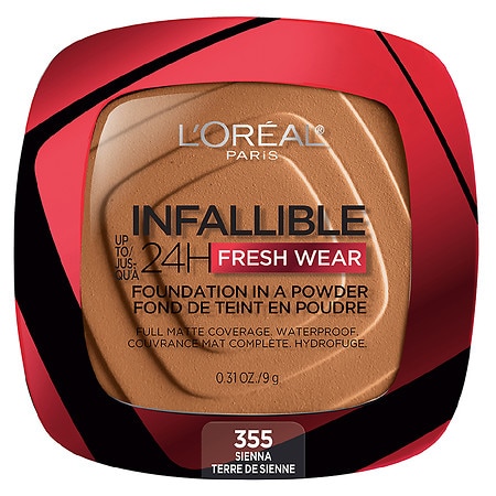 L'Oreal Paris Infallible up to 24H Fresh Wear Foundation in a Powder - Sienna - 0.31oz