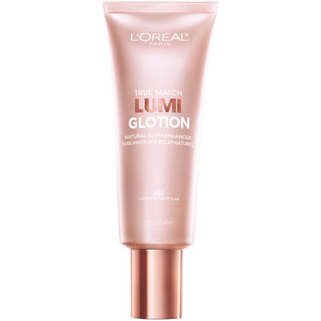 L'Oreal Paris True Match Lumi Glotion Glow Enhancer - 902 Light Glow - 1.35 Fl Oz.: Enhances Skin Tone & Texture, Medium Liquid Coverage