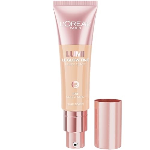 L'Oreal Paris Lumi Le Glow Tint Liquid Skin Tint - 100 Cool - 0.84 Fl Oz: Skin Tone Improvement, Color Correction