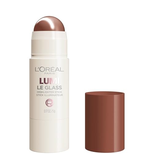 L'Oreal Paris Lumi Le Glass Highlighter Stick - 625 Glassy Sunset Amour - 0.25oz: Brightening, Dewy Finish, Strobing