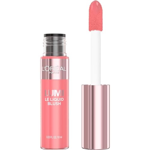 L'Oreal Paris True Match Lumi Le Liquid Blush for Cheeks - Dewy Bright Pink - 0.33 Fl Oz: Shine Enhancing, Buildable Coverage