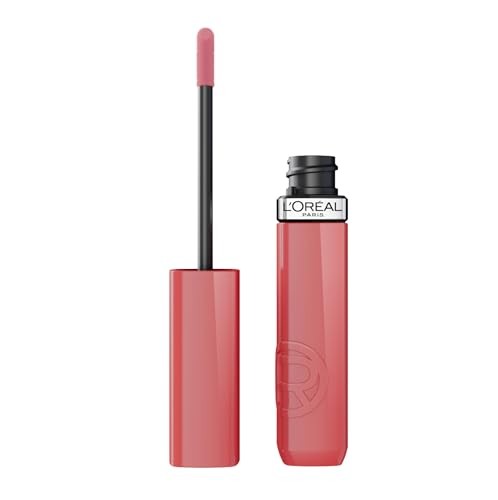 L'Oreal Paris Infallible Lacque Resistance Liquid Lipstick - Le Nu Rose 600 - 0.13 Fl Oz: Shine Enhancing, Medium Tones