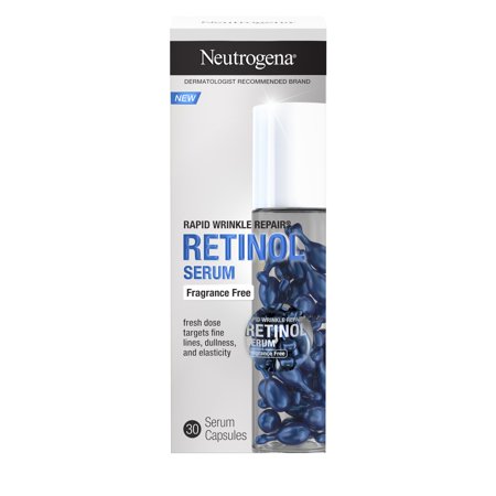 Neutrogena, Rapid Wrinkle Repair Retinol Face Serum Capsules, 30 Count (Case of 3)