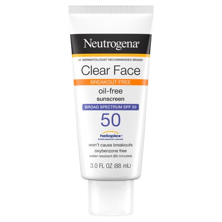 Neutrogena SPF 50 Clear Face Sunscreen for Oily Skin  3 Fl. Oz