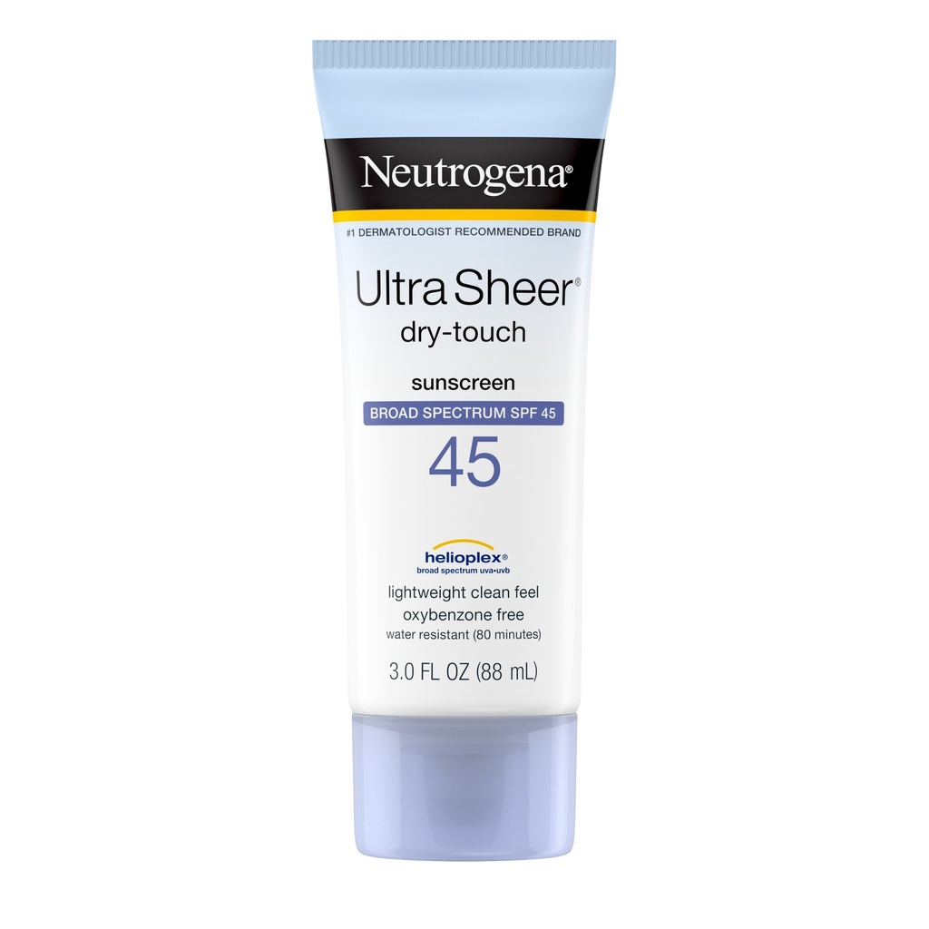 Neutrogena Ultra Sheer Sunscreen SPF 45 Body Sunscreen Lotion  Travel Size Sunscreen  3 Fl Oz