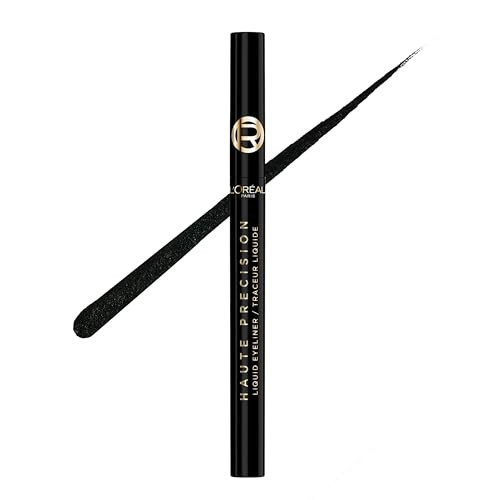 L'Oreal Paris Haute Precision Waterproof Felt Tip Liquid Eyeliner - 10 Black Silk - 0.03 Fl Oz: Defining, Eye Area