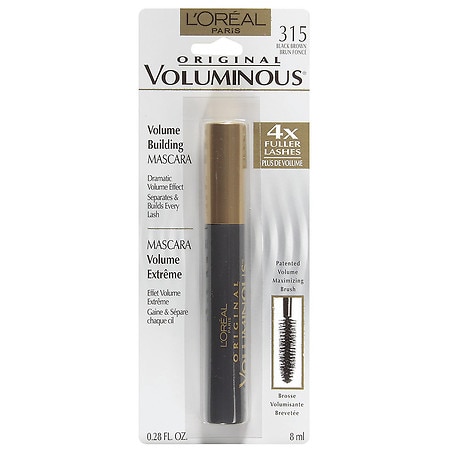 L Oreal Paris Voluminous Original Washable Bold Eye Mascara  Black Brown