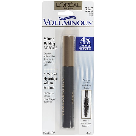 L Oreal Paris Voluminous Original Waterproof Volume Building Mascara  Black  0.28 Fl. Oz