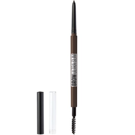 Maybelline Express Brow Ultra Slim Eyebrow Pencil - Black Brown - 0.003oz: Blending Spoolie & Finish, Triclosan-Free