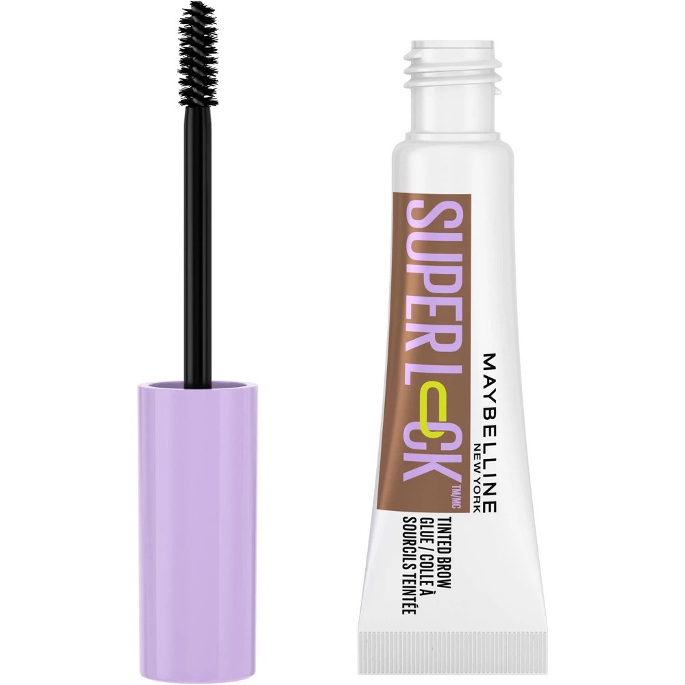 Maybelline Super Lock Brow Glue Eyebrow Gel - Medium Brown - 0.23 Fl Oz: Filling, Shaping, Single Container, Medium Tones