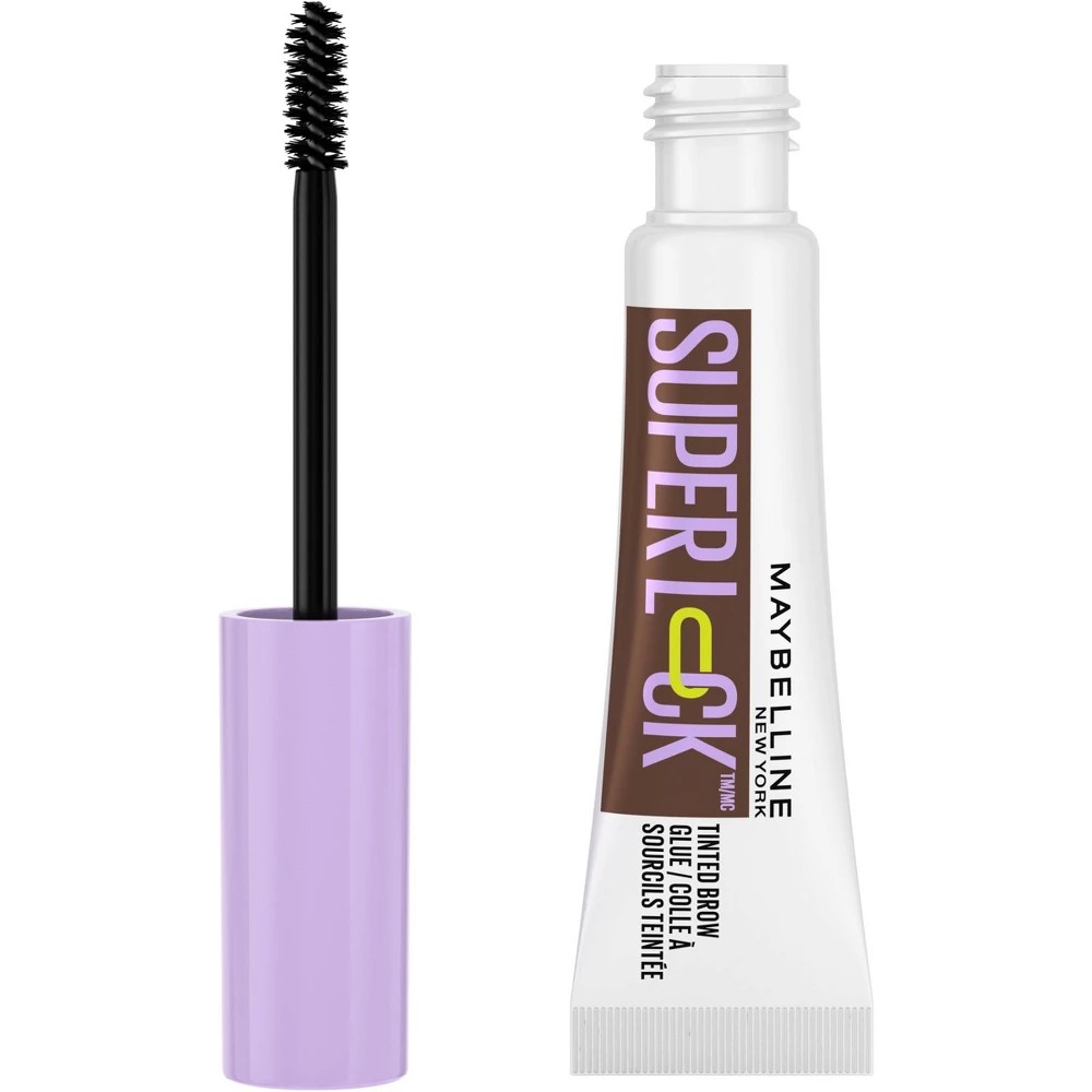 Maybelline Super Lock Brow Glue Eyebrow Gel - Deep Brown - 0.23 Fl Oz