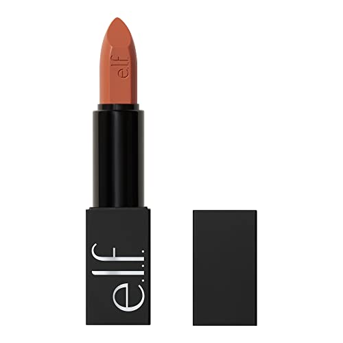 E. L.f. Cosmetics O Face Satin Lipstick in Pink Brown - Vegan and Cruelty-Free Makeup