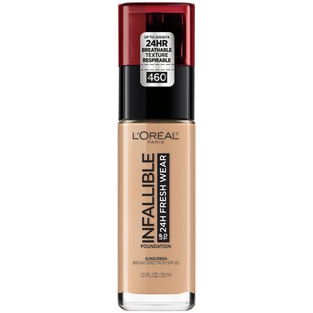 L'Oreal Paris Infallible 32HR Fresh Wear Foundation with SPF 25 - 460 Golden Beige - 1 Fl Oz