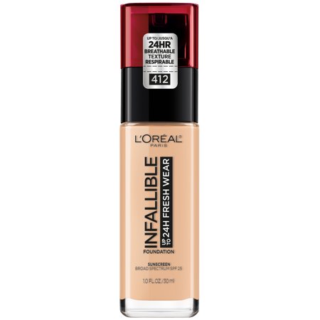 L'Oreal Paris Infallible 24 Hour Fresh Wear Foundation, Lightweight, Warm Ivory, 1 Fl Oz - 1 Oz | CVS