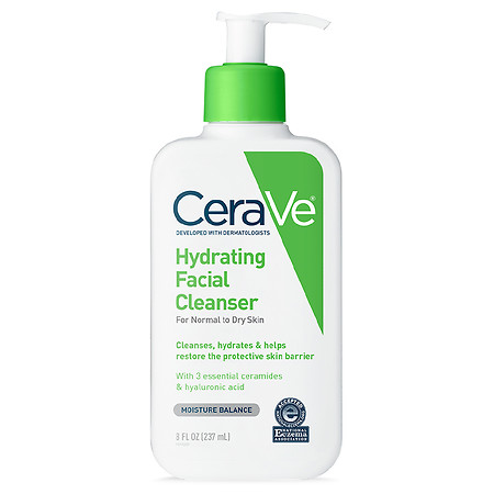 CeraVe Hydrating Face Wash with Hyaluronic Acid and Glycerin for Normal to Dry Skin - 8 Fl Oz