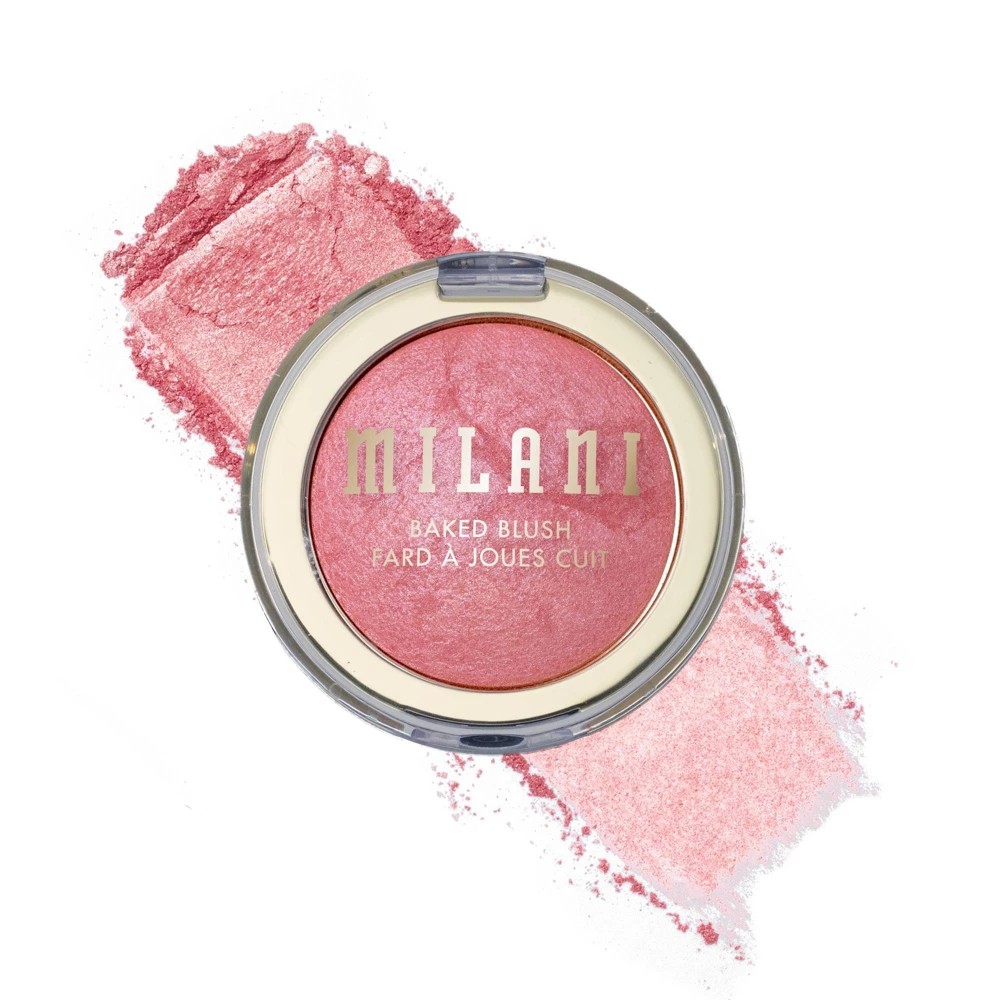 Milani Baked Blush - Dolce Pink: Vegan, Brightening, Buildable Coverage, Cheek Application