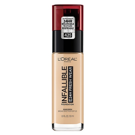 L'Oreal Paris Infallible 32HR Fresh Wear Foundation with SPF 25 - 425 Linen - 1 Fl Oz