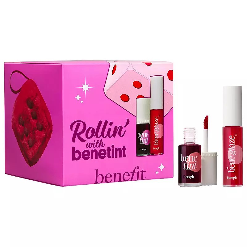 Benefit Holiday 2025 Limited Edition Benetint & Lip Oil Set Rollin/ with Benetint: Brightening Cosmetic Set - 1.73oz
