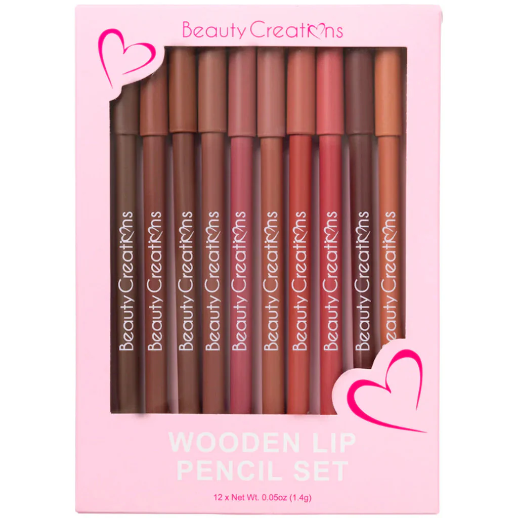 BEAUTY CREATIONS WOODEN LIP PENCIL SET 