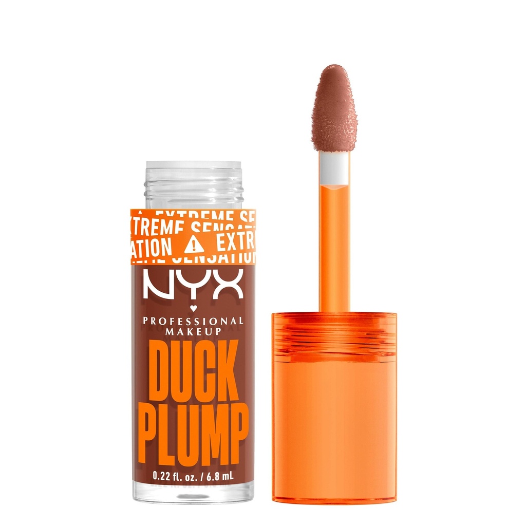 NYX PROFESSIONAL MAKEUP Duck Plump High Pigment Lip Gloss Lip Plumper Gloss with Spicy Ginger - Mocha Me Crazy