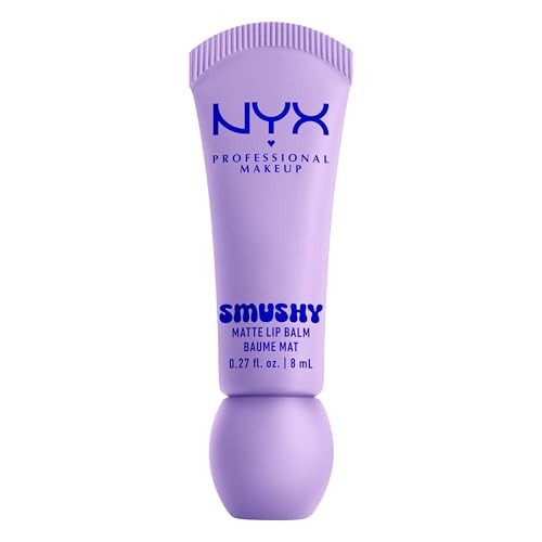 NYX Professional Makeup Smushy Soft Matte Tinted Lip Balm - Sugar Smush - 0.27 Fl Oz: Brightening, Tube, Translucent Palette