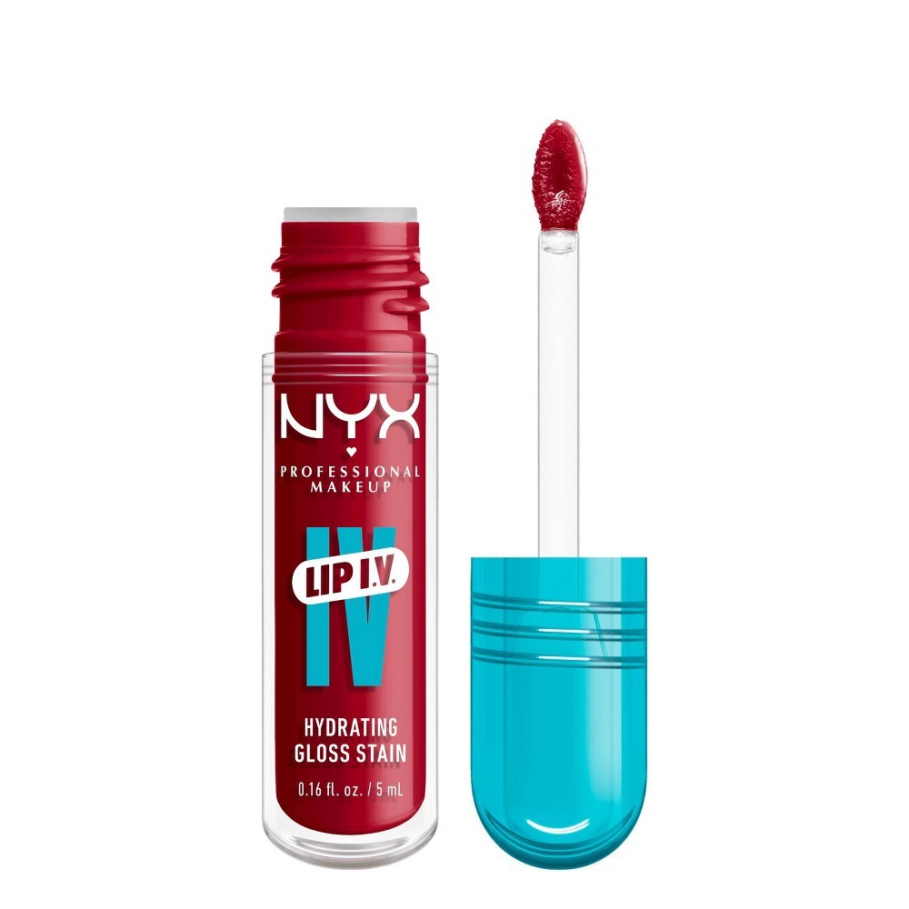 NYX Professional Makeup Lip IV Hydrating Lip Gloss Stain - Set Wet - 0.16 Fl Oz: Vegan, Animal by-Product-Free
