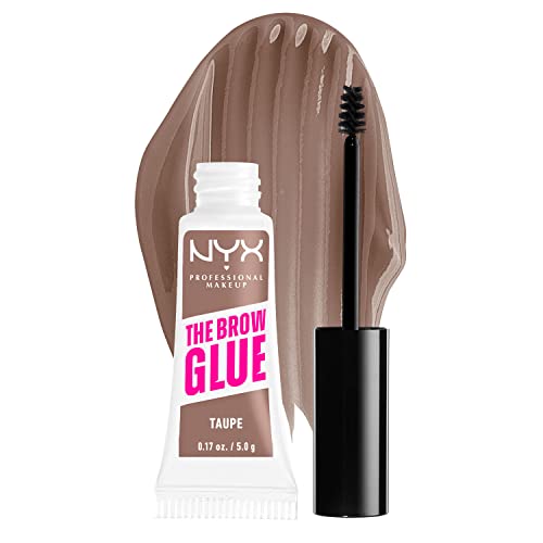 NYX Professional Makeup Brow Glue Eyebrow Gel - Taupe - 0.17oz: Single Container, Brush-on Enhancer for Shaping