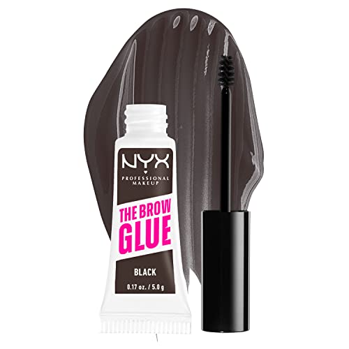 NYX Professional Makeup Brow Glue Eyebrow Gel - Black - 0.17oz: Shaping, Brush-on, Single Container