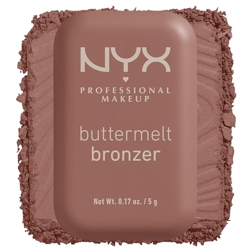 NYX Professional Makeup Buttermelt Bronzer- 04 Butta Biscuit (Medium Rosy Warm) - 0.17oz: Loose Powder, Light Coverage