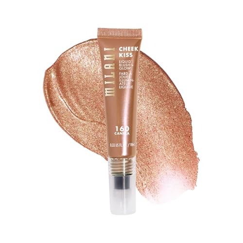Milani Cheek Kiss Liquid Blush + Glow - Canela - 0.33 Fl Oz: Brightening, Vegan, Contains Vitamin E