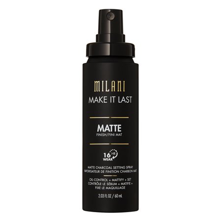 Milani Make It Last Matte Finish Charcoal Setting Spray - 2.03 Fl Oz: Makeup Setting, Recommended for Normal Skin