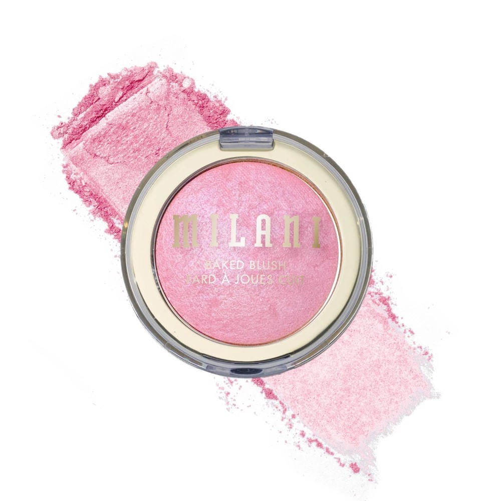 Milani Baked Blush - Pink Panna Cotta: Vegan, Brightening, Buildable Coverage, Pressed Powder