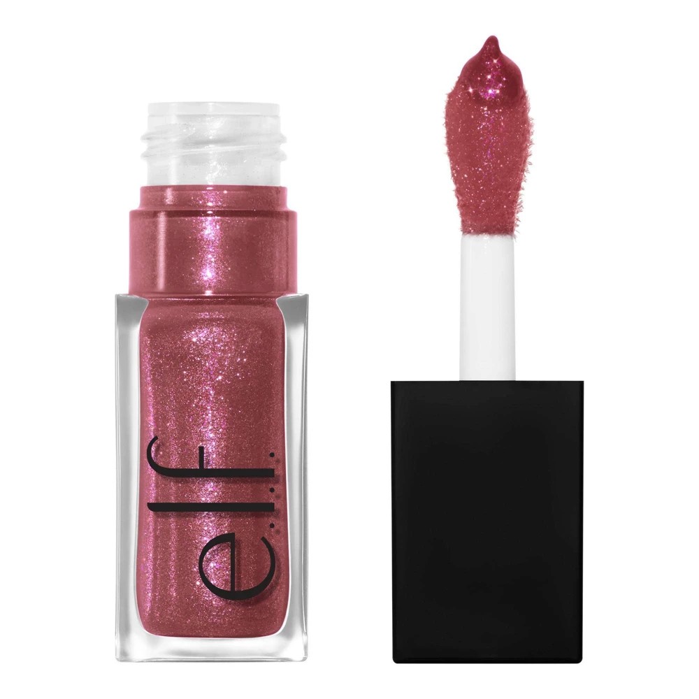 E.l.f. Glow Reviver Lip Oil Glimmer - Divine Wine - 0.25 Fl Oz