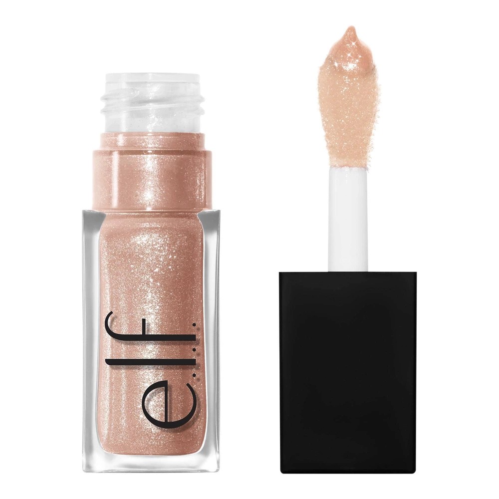 E.l.f. Glow Reviver Lip Oil Glimmer - Crystal Baller - 0.25 Fl Oz: Moisturizing, Vegan, Paraben-Free, Gloss Finish