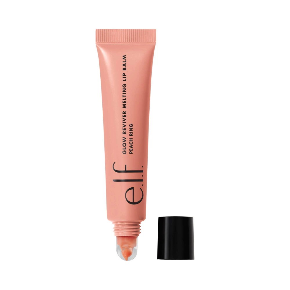 E.l.f. Glow Reviver Melting Lip Balm - Peach Ring - 0.52oz: Paraben-Free, Vegan, Smooth Finish, Shine Enhancing