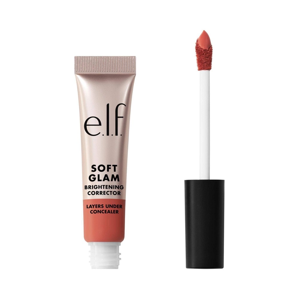 E.l.f. Soft Glam Brightening Corrector - Dark Pink - 0.21 Fl Oz: Medium Coverage, Liquid Form, Face Application, Paraben-Free