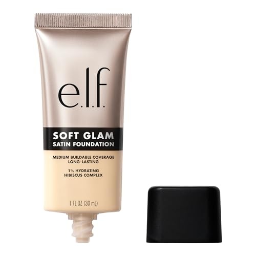E.l.f. Soft Glam Satin Foundation - 12 Fair Medium - 1 Fl Oz: Paraben-Free, Vegan, Buildable Coverage, Liquid Formula