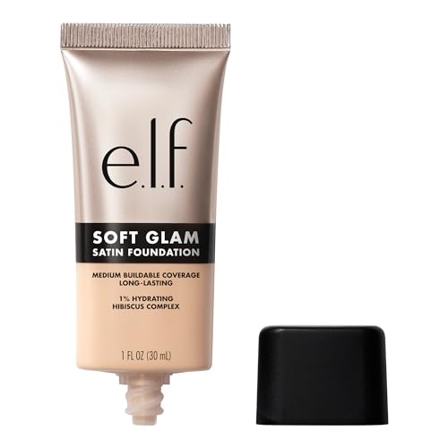 E.l.f. Soft Glam Satin Foundation - 20 Light Cool - 1 Fl Oz: Paraben-Free, Vegan, Medium Coverage, Liquid