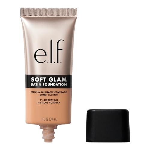 E.l.f. Soft Glam Satin Foundation - 34 Medium Cool - 1 Fl Oz: Paraben-Free, Medium Coverage, Vegan Liquid Makeup